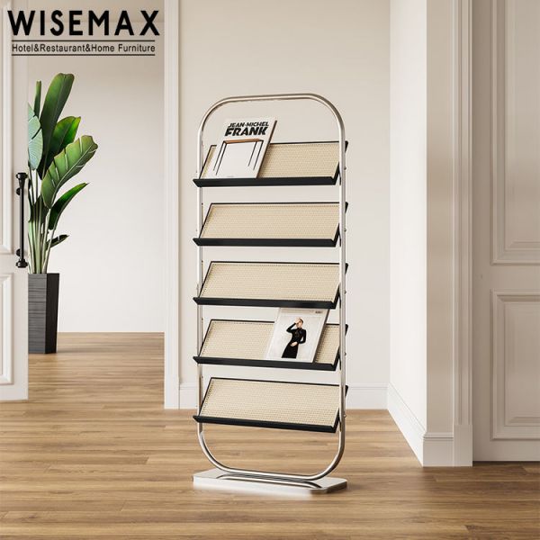 French style commercial metal frame magazine rack suitable for home office library