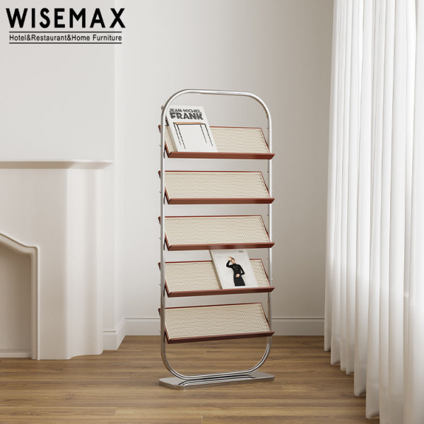 French style commercial metal frame magazine rack suitable for home office library