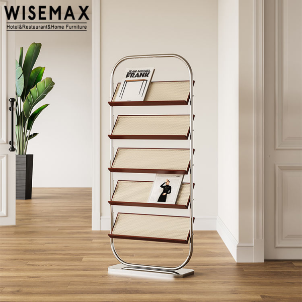 French style commercial metal frame magazine rack suitable for home office library