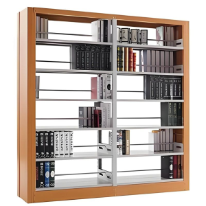 Modern six-tier wrought iron bookshelf steel storage and metal library bookshelf