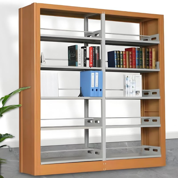 Modern six-tier wrought iron bookshelf steel storage and metal library bookshelf