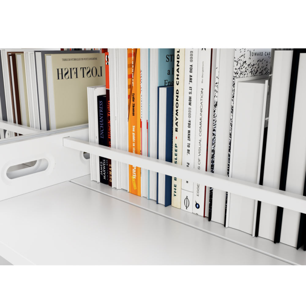 Modern Metal Bookshelf Wall-Mounted Steel Storage Rack Library Book Display