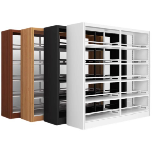 This modern multi-tiered iron bookshelf for school libraries is suitable for offices or bedrooms
