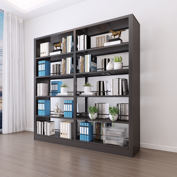 This modern multi-tiered iron bookshelf for school libraries is suitable for offices or bedrooms