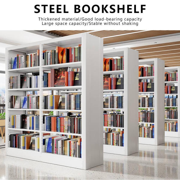 Modern, hot-selling wholesale floor-standing metal bookshelf for libraries