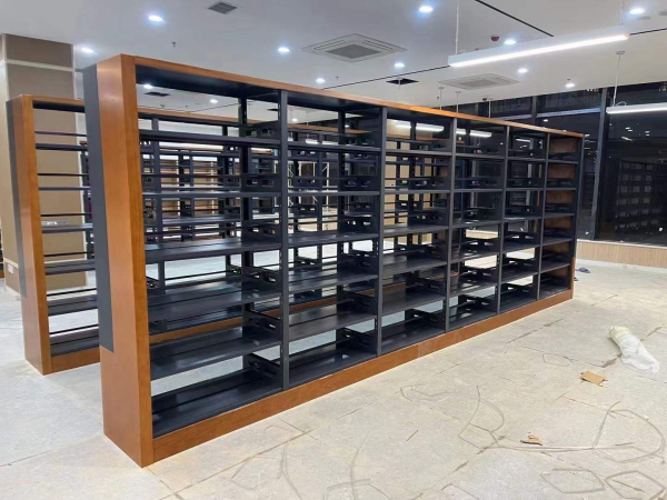 Modern Design Durable School Magazine Rack Furniture Library Bookstore Wood Display Rack