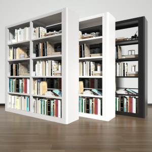 French-style library bookshelf wooden colored bookshelf metal bookshelf
