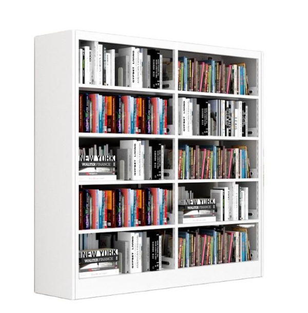 School Library Furniture Book Rack Used Library Shelving Steel Frame Double Side Library Bookshelf