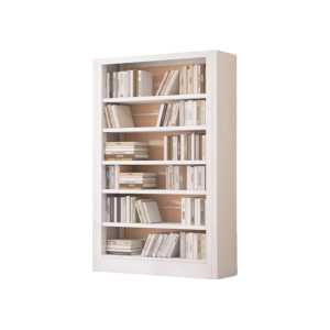 Modern minimalist oak bamboo steel and wooden bookshelf storage rack