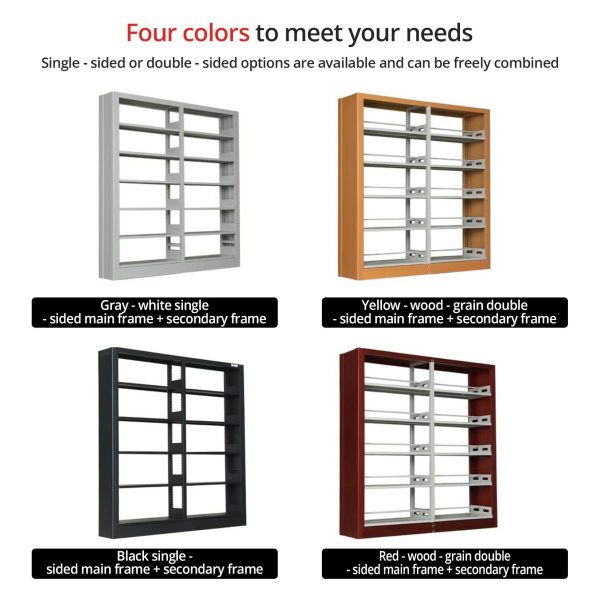 Wrought iron bookshelf for home floor-standing bookshelf and library