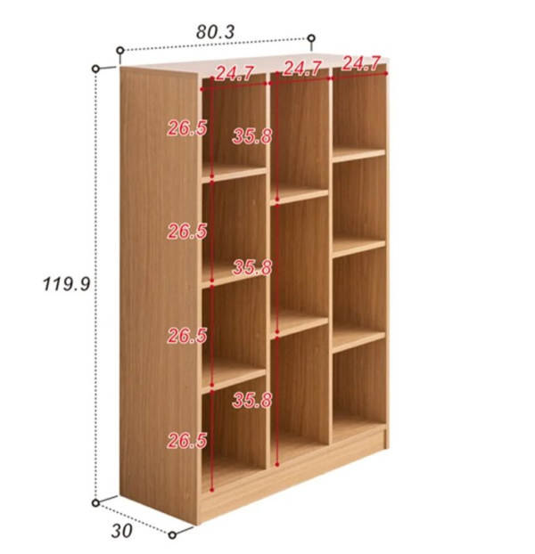 Du's Solid Wood Bookshelf Elegant and Durable Bookcases for Home Office Use