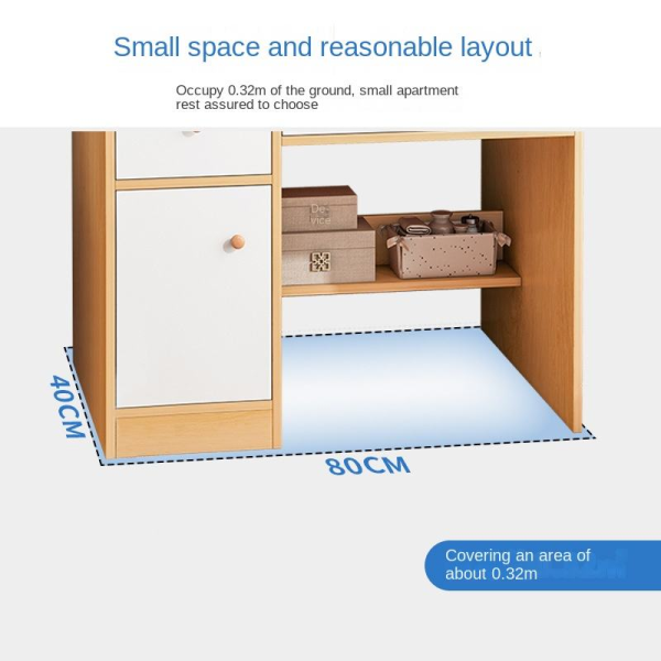 Modern Practical Makeup Table with Storage Cabinet Integrated Dressing Table