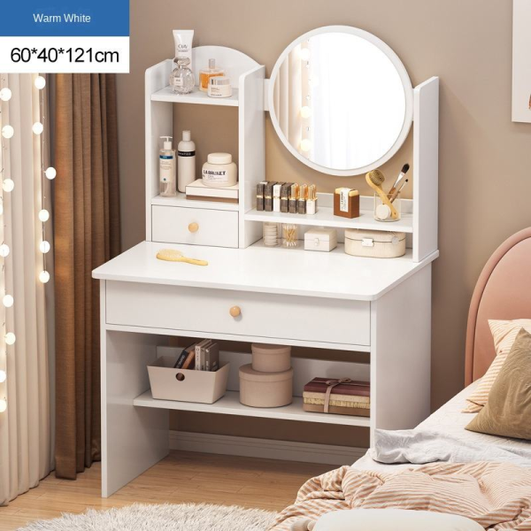 Modern Practical Makeup Table with Storage Cabinet Integrated Dressing Table
