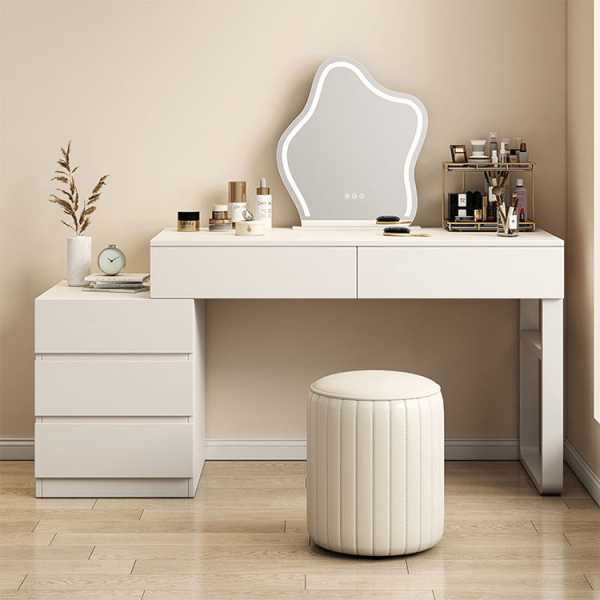 Elegant European Design RTA Hardwood Makeup Vanity With Lighted Led and Mirror Makeup Vanity