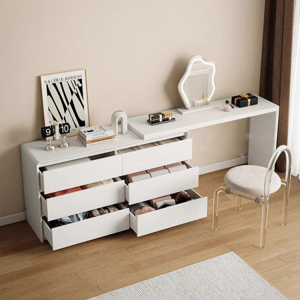 Elegant European Design RTA Hardwood Makeup Vanity With Lighted Led and Mirror Makeup Vanity