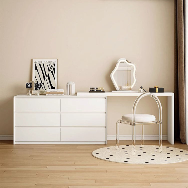 Elegant European Design RTA Hardwood Makeup Vanity With Lighted Led and Mirror Makeup Vanity
