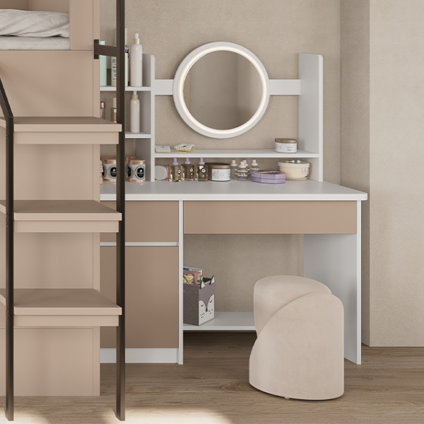 Contemporary Bedroom Furniture Dressing Table or Vanity Table With Drawers MDF Material