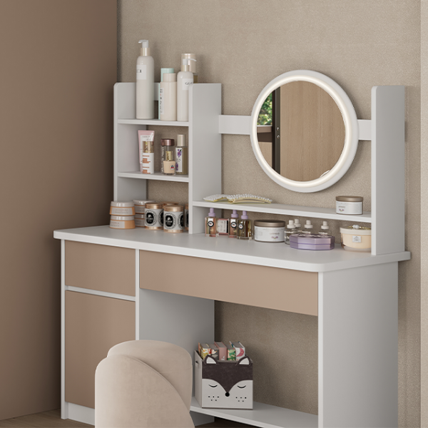 Contemporary Bedroom Furniture Dressing Table or Vanity Table With Drawers MDF Material