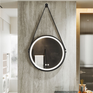 Home Hotel Bathroom LED Lighted Wall Mounted Makeup Round Smart Mirror