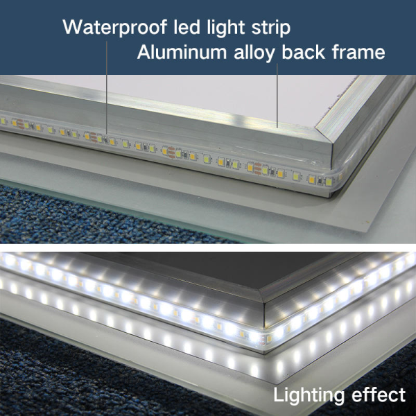 JITAI Led Mirror Illuminated Rectangle Magnifying Hotel Modern