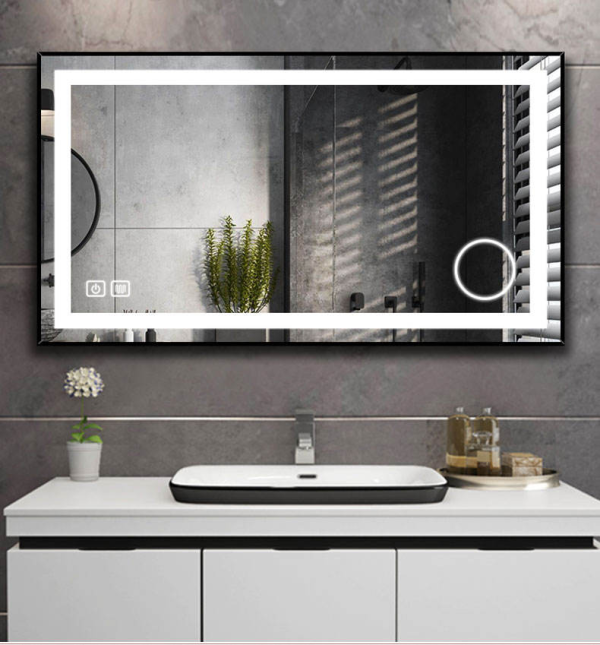 Frameless Custom Decorative Wall Backlit Bath LED Bathroom Mirror