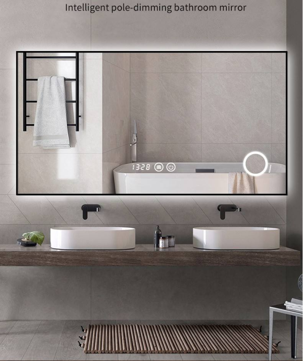 Frameless Custom Decorative Wall Backlit Bath LED Bathroom Mirror