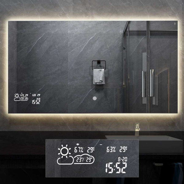 Bathroom Smart Mirror With Lights Illuminated LED Vanity Backlit Bath Mirror
