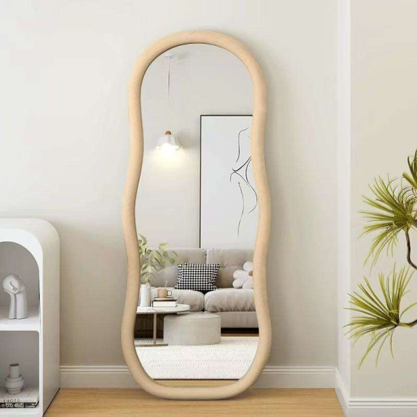 Full Body Mirror Bedroom Cream Style Modern Bedroom Dormitory Home Fitting Mirror