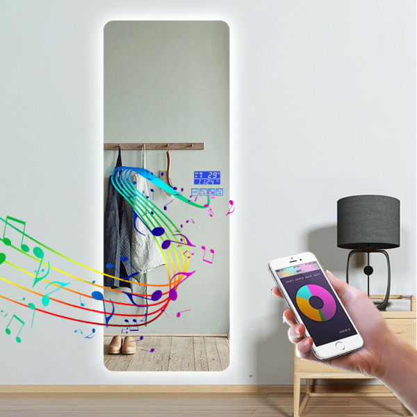 Full Body Smart LED Light Bathroom Wall Mounted Vanity Mirror for Living Room and Hotel