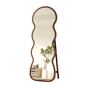 Modern Luxury Style Full-Length Wavy Design Glass Mirror for Home and Bedroom