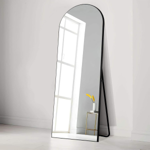 Hot Sale Customized Large Decorative Full Length Metal Black Framed Arch Mirror