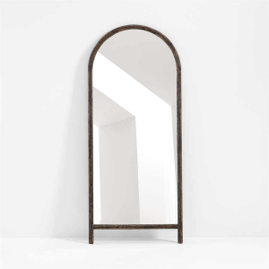 Farmhouse Arch Wooden Framed Full-length Large Dressing Floor Standing Mirror Home Decor