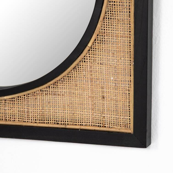 New Large Woven Accent Rectangle Full Length Standing Glass Mirror for Home Decor