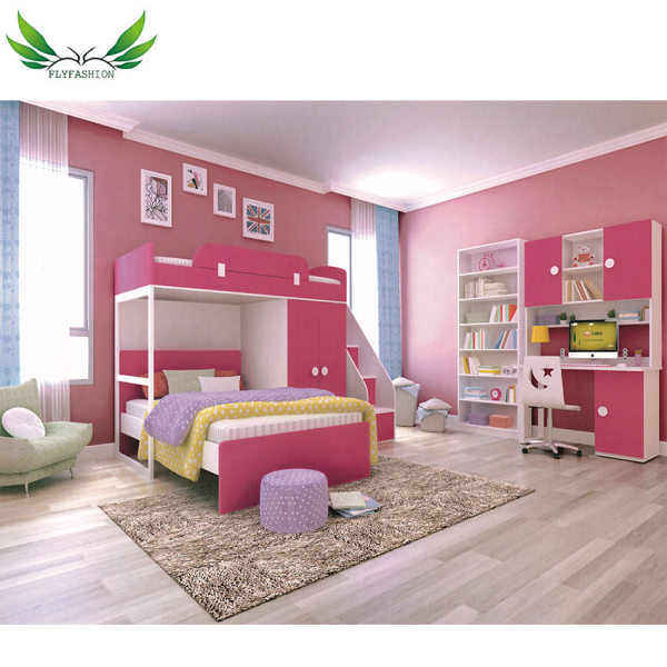 Hot Sale Princess Wooden Bed Double Bunk Bed Twins Children Bed