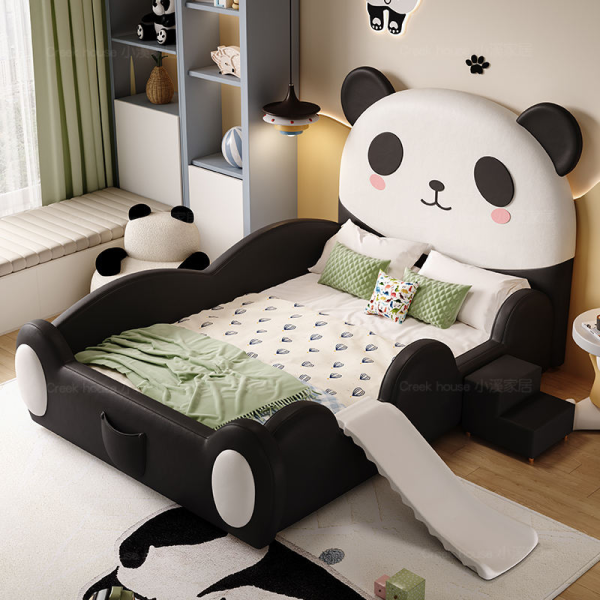 Panda 1.5-Meter Single Bed Guardrail for Boys Girls Modern Simple Princess Bed for Bedroom