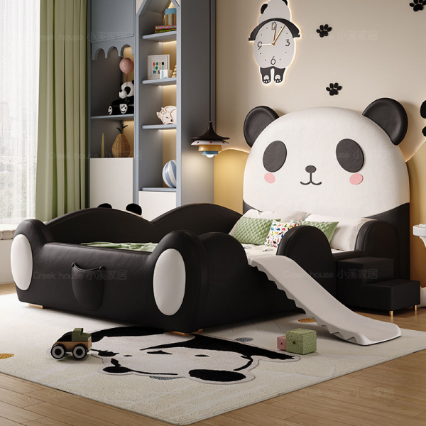 Panda 1.5-Meter Single Bed Guardrail for Boys Girls Modern Simple Princess Bed for Bedroom