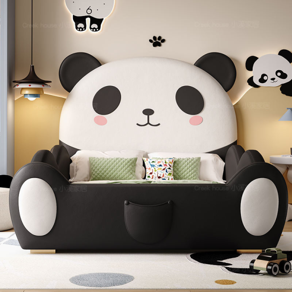 Panda 1.5-Meter Single Bed Guardrail for Boys Girls Modern Simple Princess Bed for Bedroom