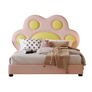 Cartoon Cute Kids Bed Double Bed Upholstered Leather Car Bedroom Furniture Set